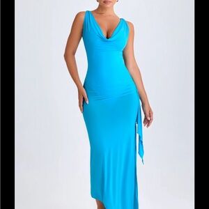 Oh Polly Vibrant Blue Asymmetrical Dress
